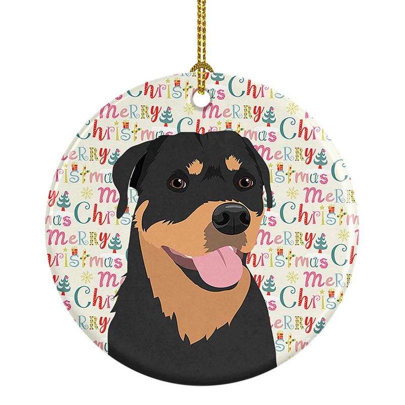 Rottweiler Black and Tan #7 Christmas Ceramic Ornament