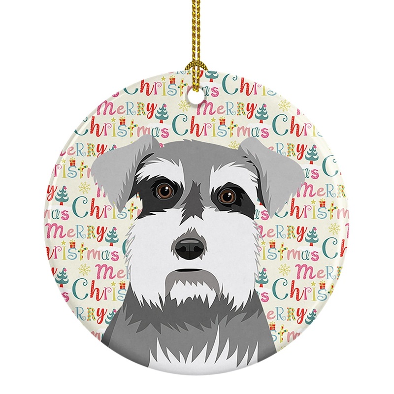 Schnauzer Salt and Pepper #1 Christmas Ceramic Ornament