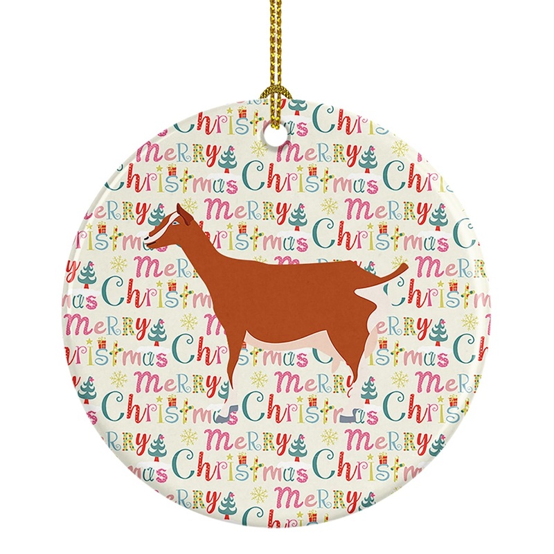 Toggenburger Goat Christmas Ceramic Ornament