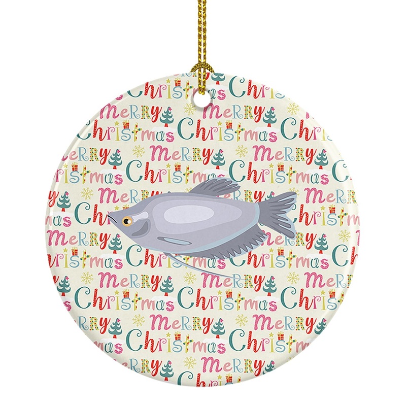 Moonlight Gourami Christmas Ceramic Ornament