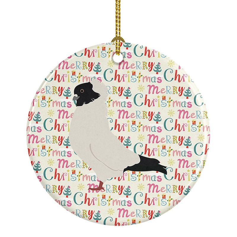 Nun Pigeon Christmas Ceramic Ornament