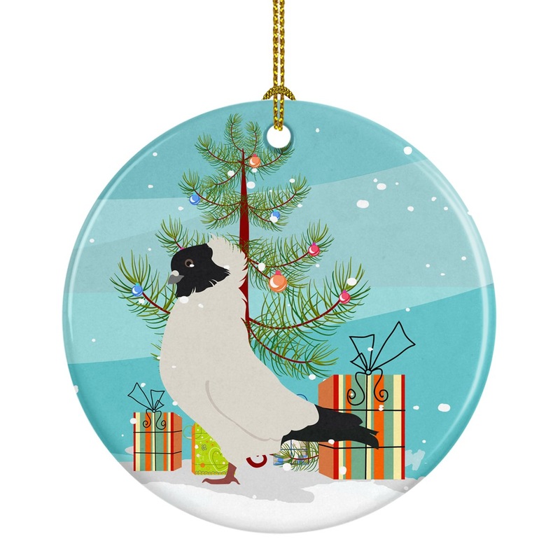 Nun Pigeon Christmas Ornament - Round Ceramic Ornament  Artist-Designed Keepsake Decoration BB9319CO1