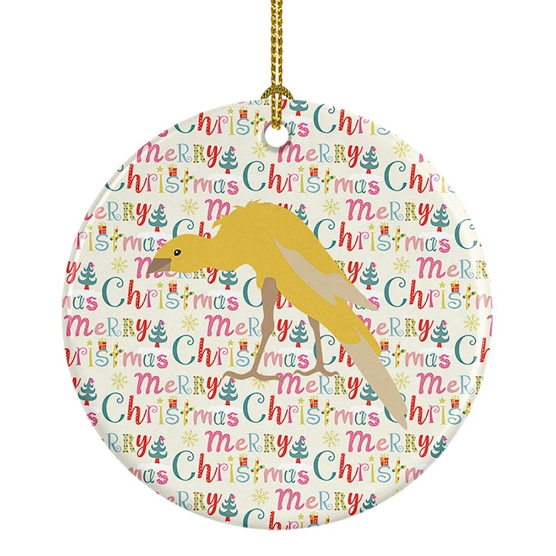 Belgian Hunchback Canary Christmas Ceramic Ornament