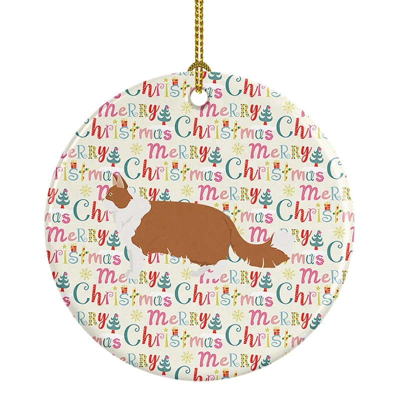 Norwegian Forest #2 Cat Christmas Ceramic Ornament