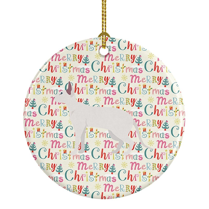 Peterbald #2 Cat Christmas Ceramic Ornament