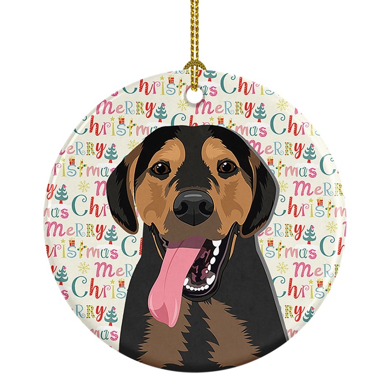Rottweiler Black and Tan #4 Christmas Ceramic Ornament