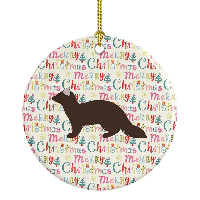 Sable Marten Christmas Ceramic Ornament