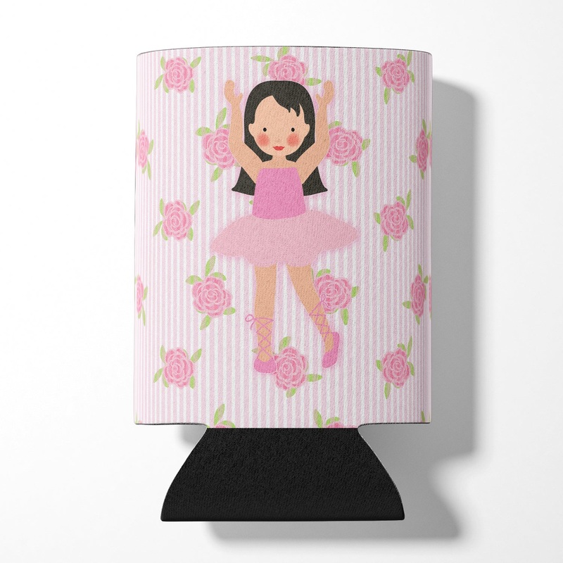 Ballerina Long Dark Hair Can or Bottle Hugger BB5181CC