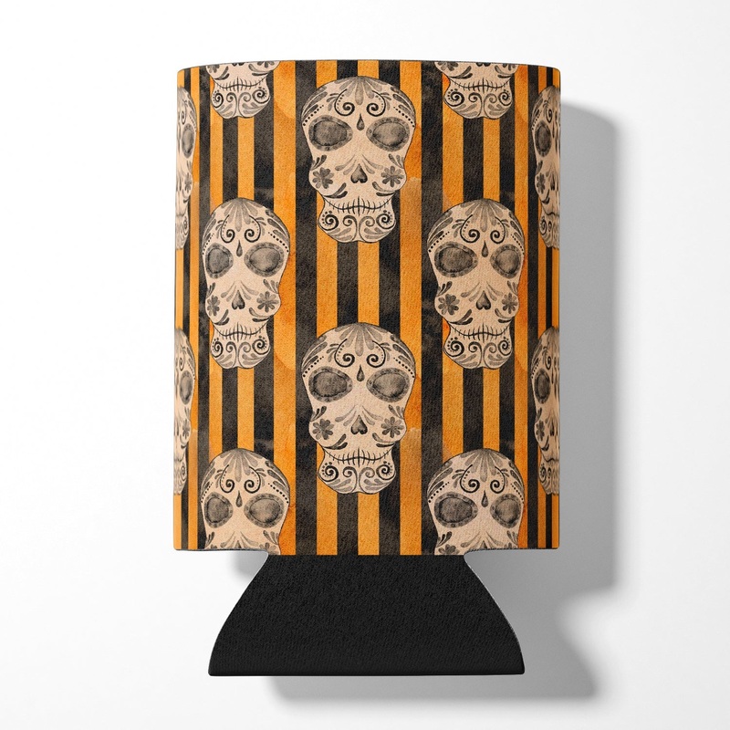 Watecolor Halloween Day of the Dead Head Can or Bottle Hugger BB7527CC