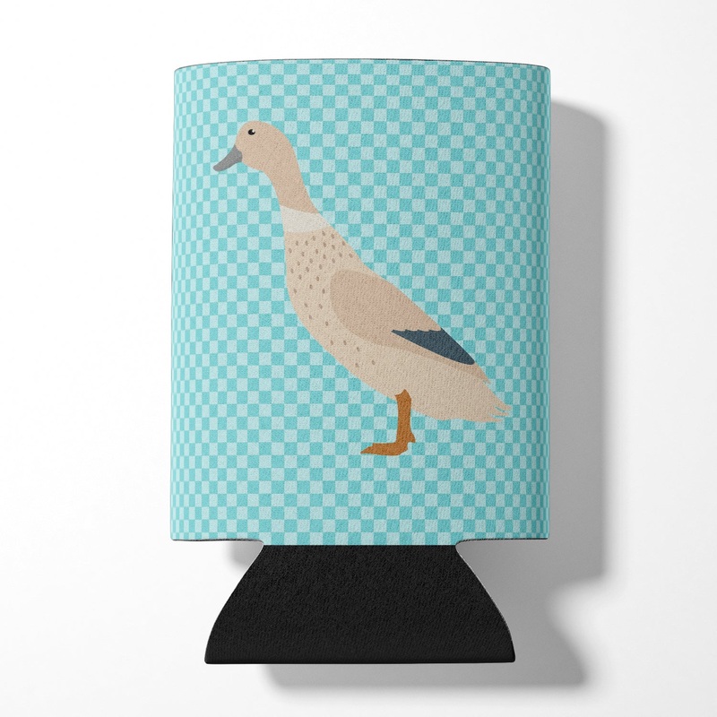 West Harlequin Duck Blue Check Can or Bottle Hugger BB8032CC