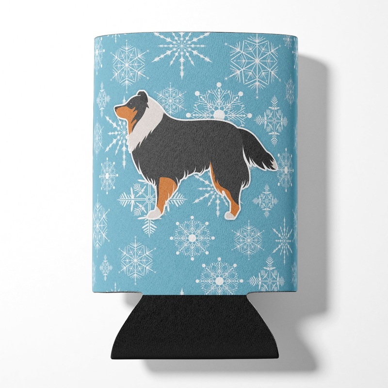 Winter Snowflake Sheltie/Shetland Sheepdog Can or Bottle Hugger BB3530CC