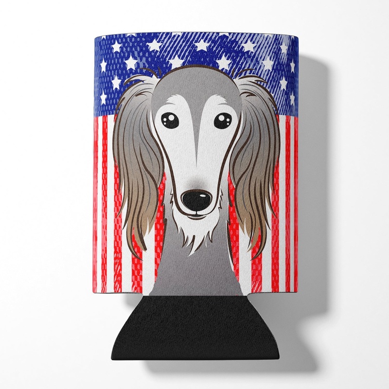 American Flag and Saluki Can or Bottle Hugger BB2159CC