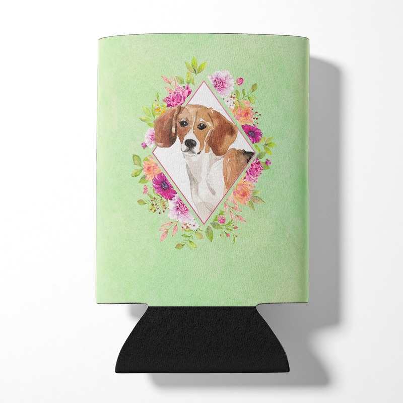 Beagle Green Flowers Can or Bottle Hugger CK4425CC