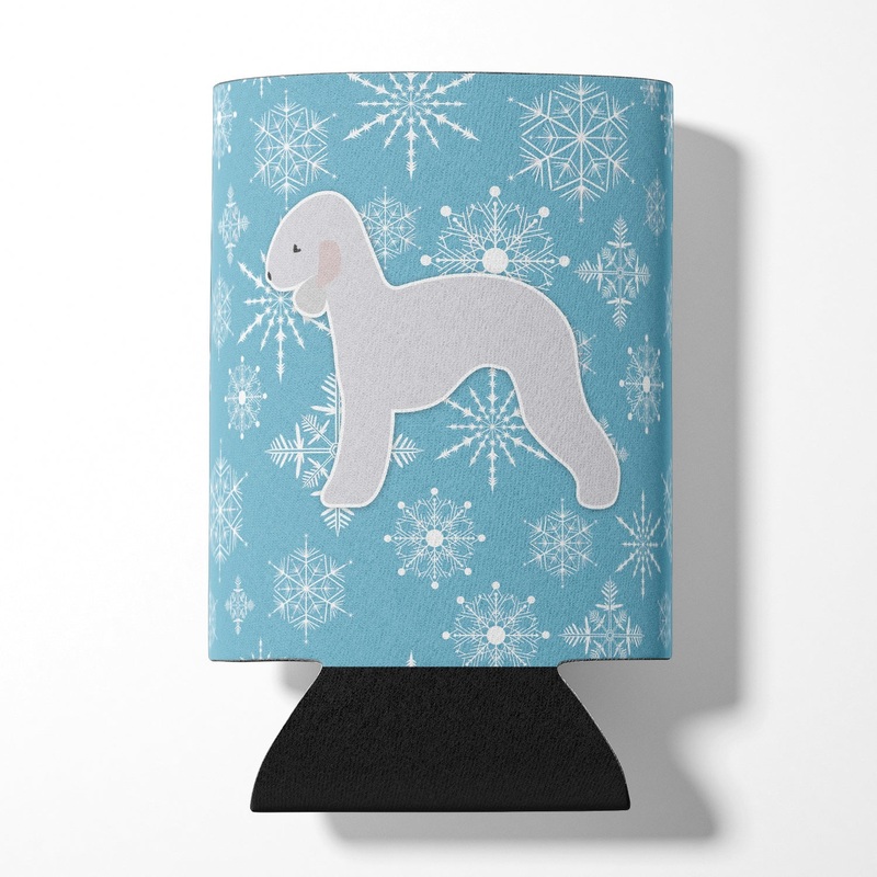 Winter Snowflake Bedlington Terrier Can or Bottle Hugger BB3494CC