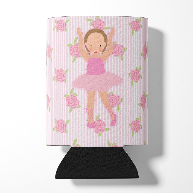 Ballerina Brown Hair Ponytails Can or Bottle Hugger BB5189CC