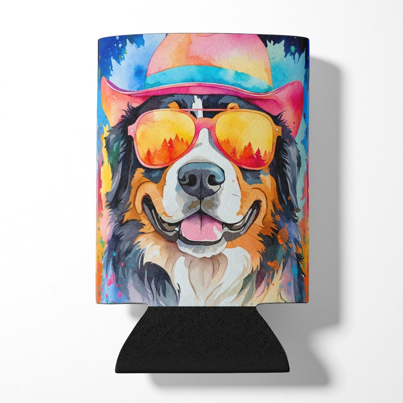 Bernese Mountain Dog Hippie Dawg Can or Bottle Hugger