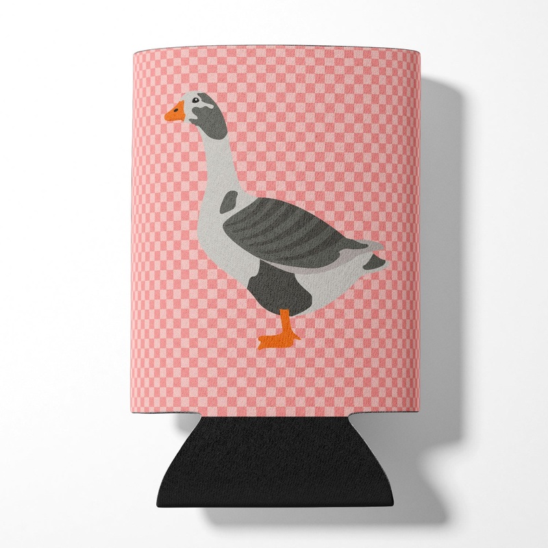 West of England Goose Pink Check Can or Bottle Hugger
