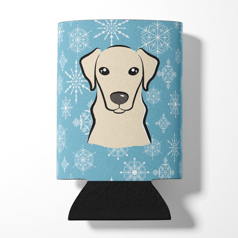 Snowflake Yellow Labrador Can or Bottle Hugger BB1656CC