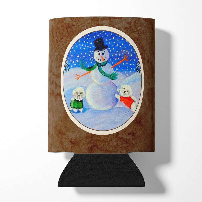 Snowman Bichon Frise Can or Bottle Hugger 7145CC