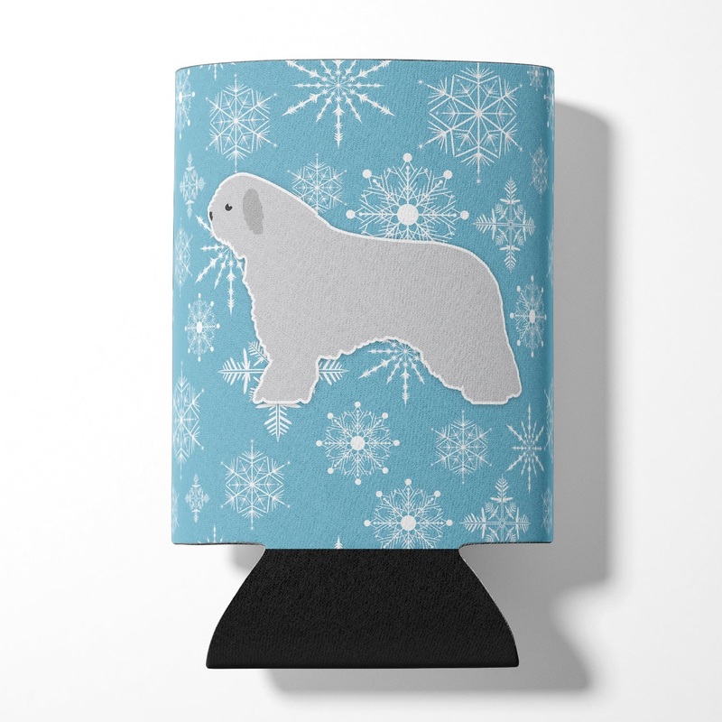 Winter Snowflake Spanish Water Dog Can or Bottle Hugger BB3515CC