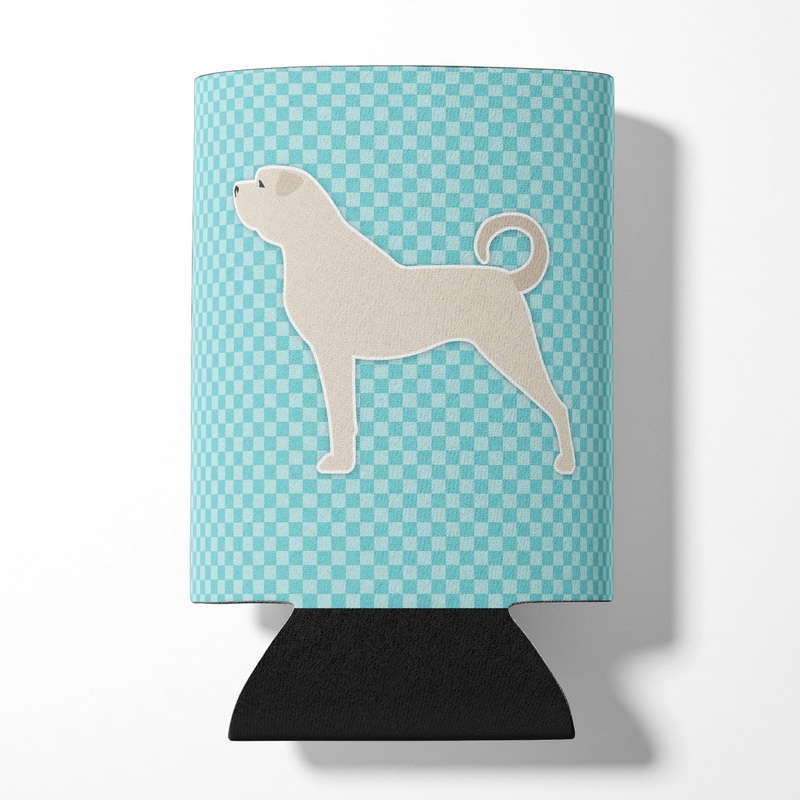 Anatolian Shepherd Checkerboard Blue Can or Bottle Hugger BB3777CC