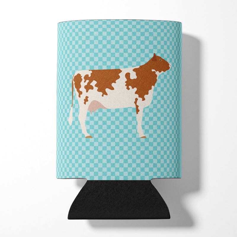 Ayrshire Cow Blue Check Can or Bottle Hugger BB8001CC
