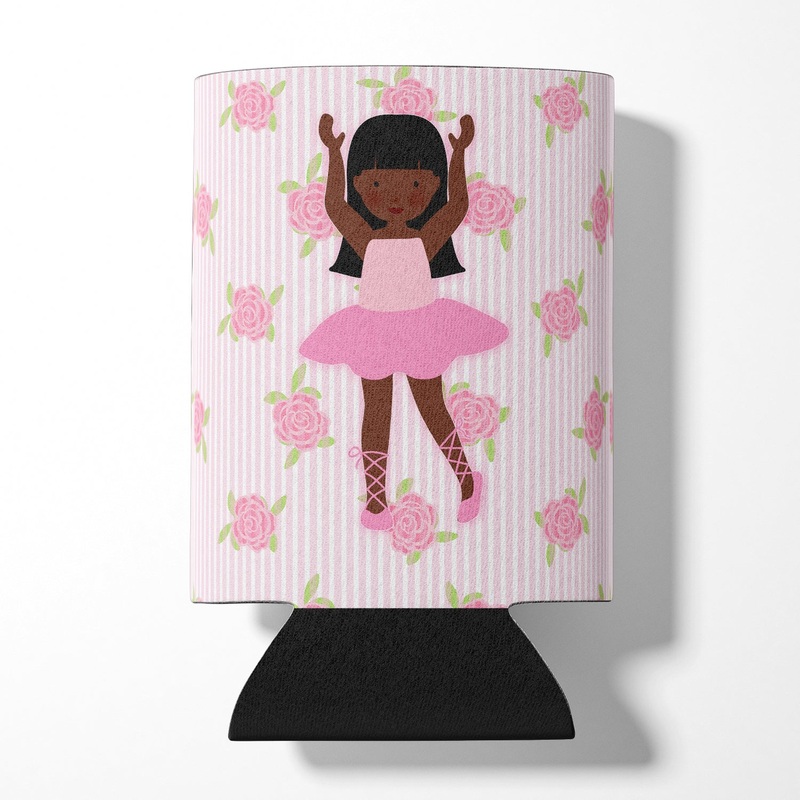 Ballerina African American Long Hair Can or Bottle Hugger BB5180CC