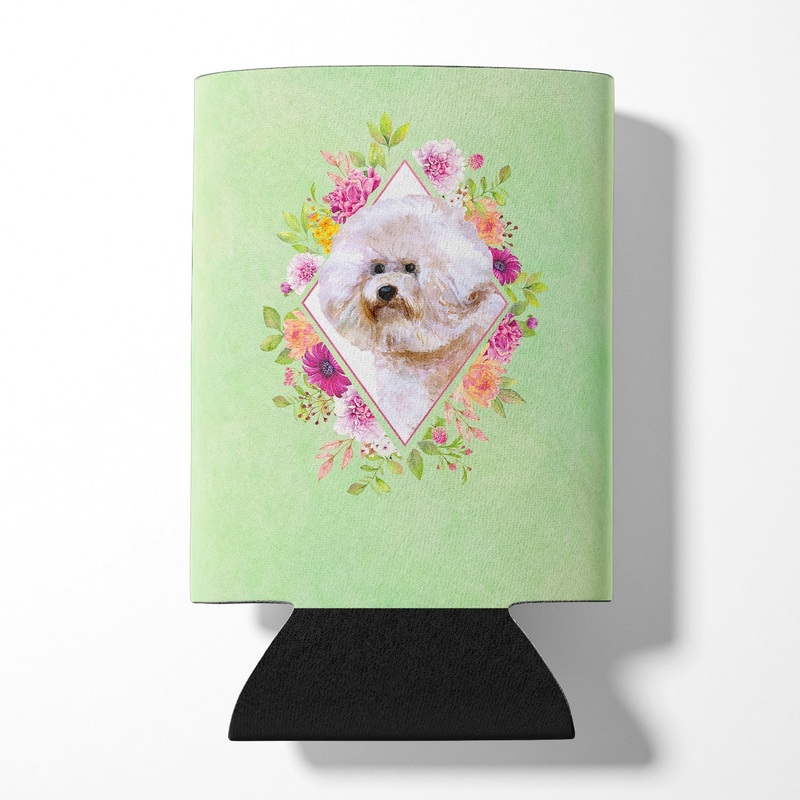 Bichon Fris? #1 Green Flowers Can or Bottle Hugger CK4279CC