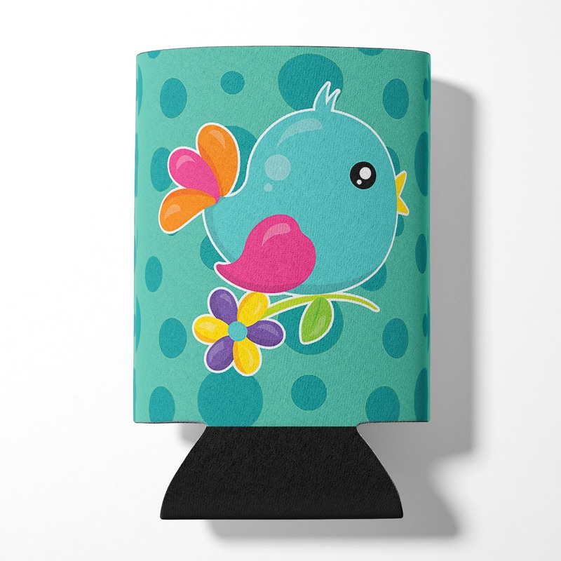 Bird on Teal Polkadots Can or Bottle Hugger BB7100CC