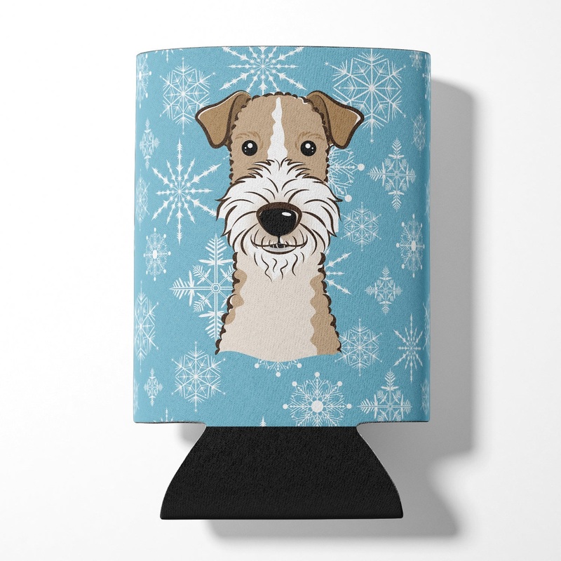 Snowflake Wire Haired Fox Terrier Can or Bottle Hugger BB1681CC