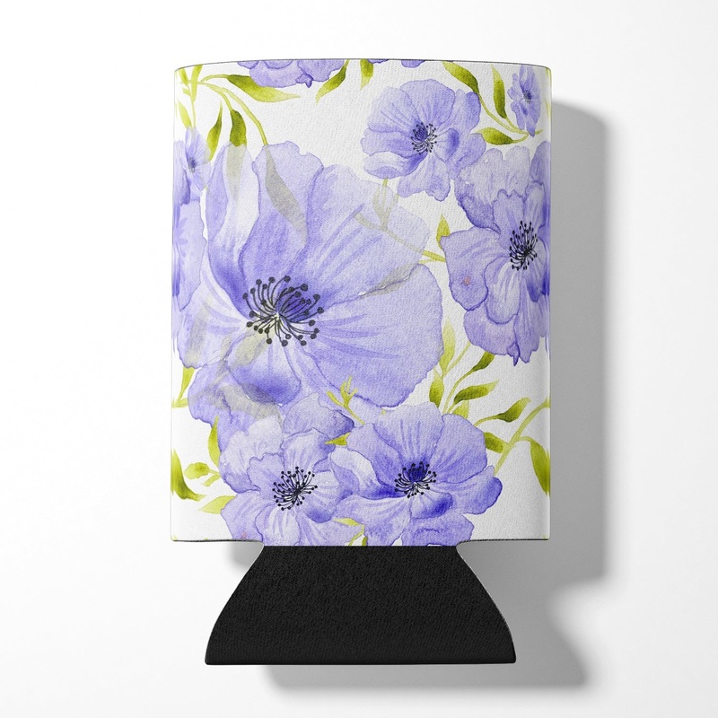 Watercolor Blue Flowers Can or Bottle Hugger BB7491CC