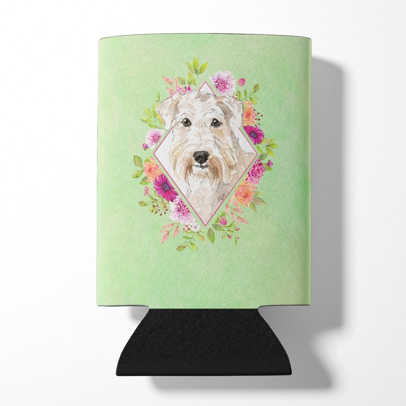 Wheaten Terrier Green Flowers Can or Bottle Hugger CK4362CC