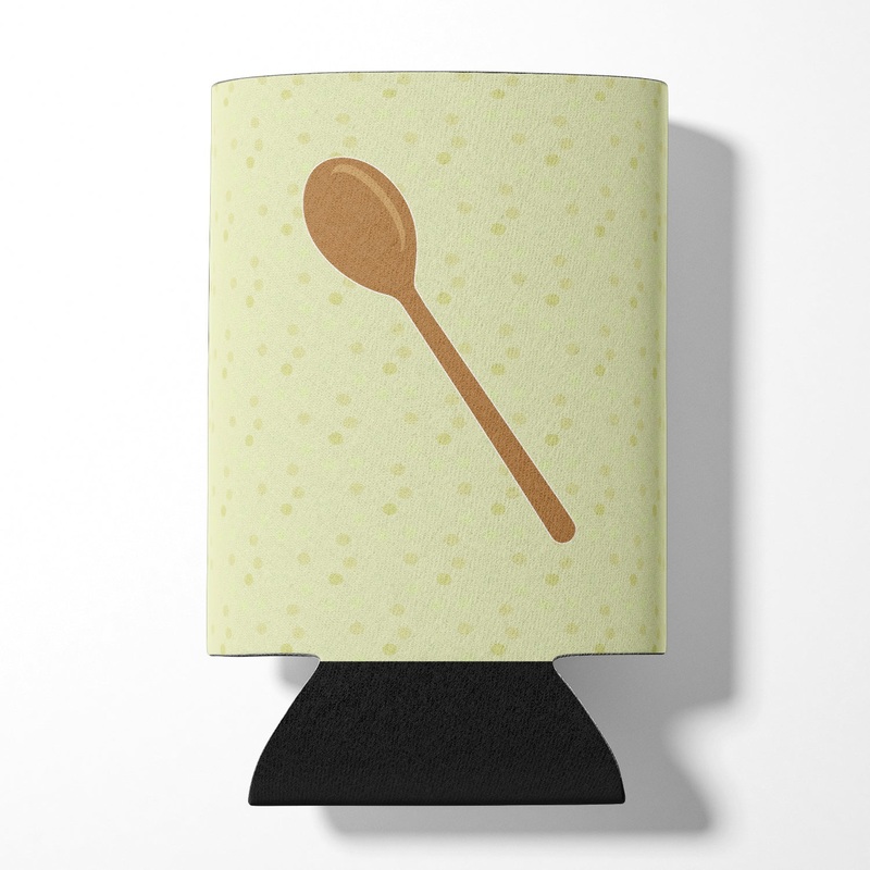 Wooden Spoon on Green Can or Bottle Hugger BB7300CC