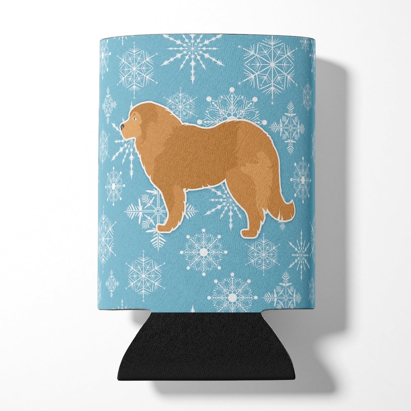 Winter Snowflake Caucasian Shepherd Dog Can or Bottle Hugger BB3525CC