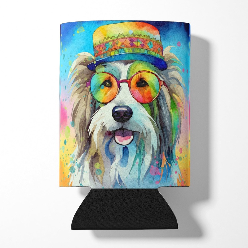 Bearded Collie Hippie Dawg Can or Bottle Hugger