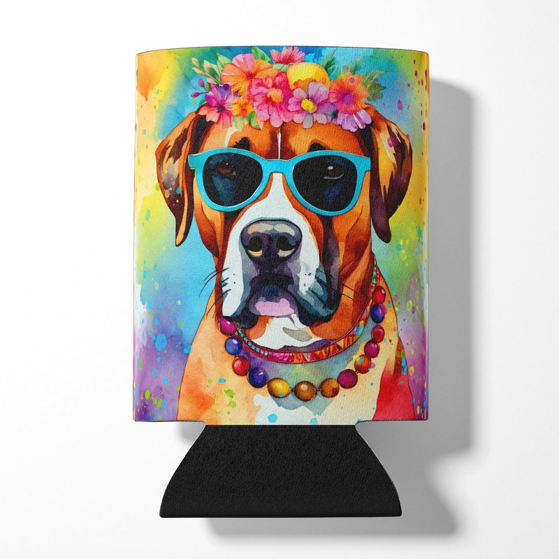 Boxer Hippie Dawg Can or Bottle Hugger