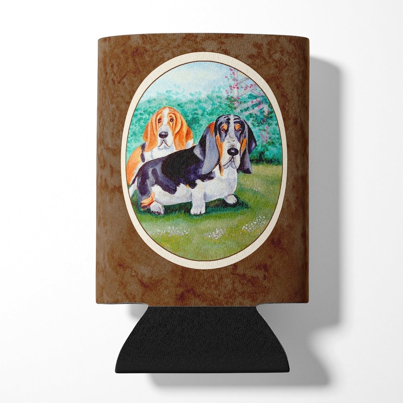 Basset Hound Double Trouble Can or Bottle Hugger 7061CC