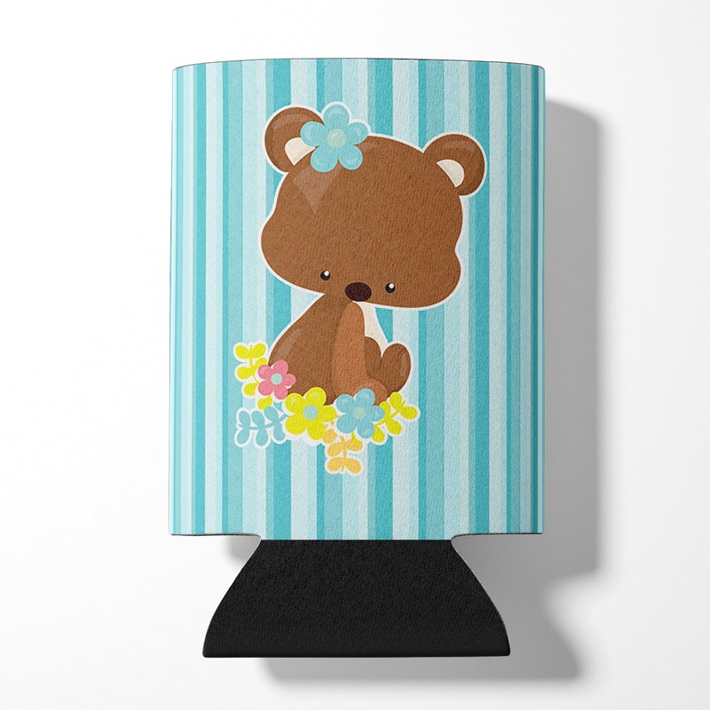 Bear with Flowers Can or Bottle Hugger BB7096CC