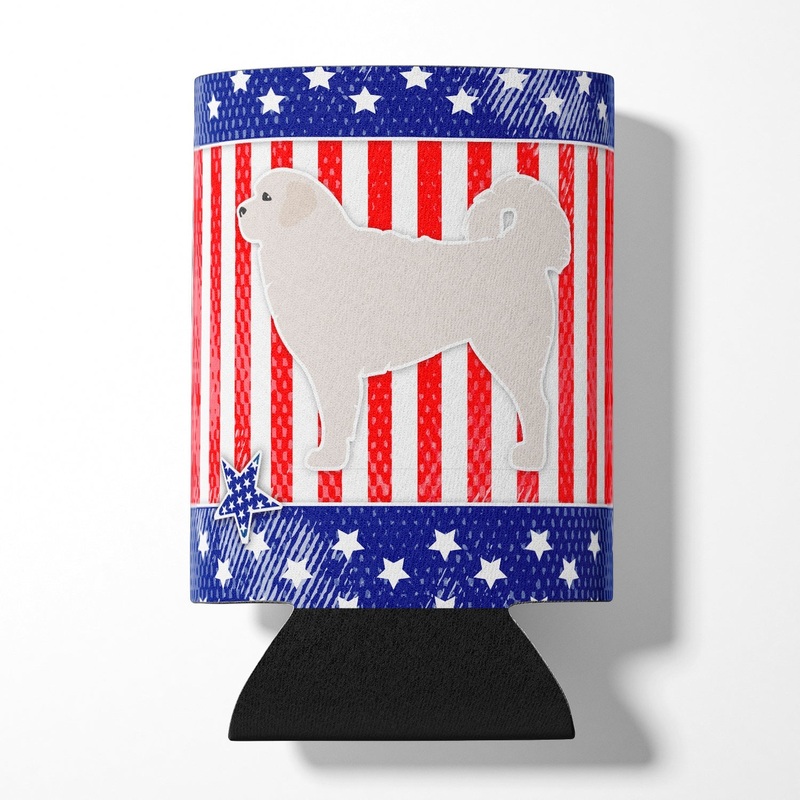 USA Patriotic Polish Tatra Sheepdog Can or Bottle Hugger BB3327CC
