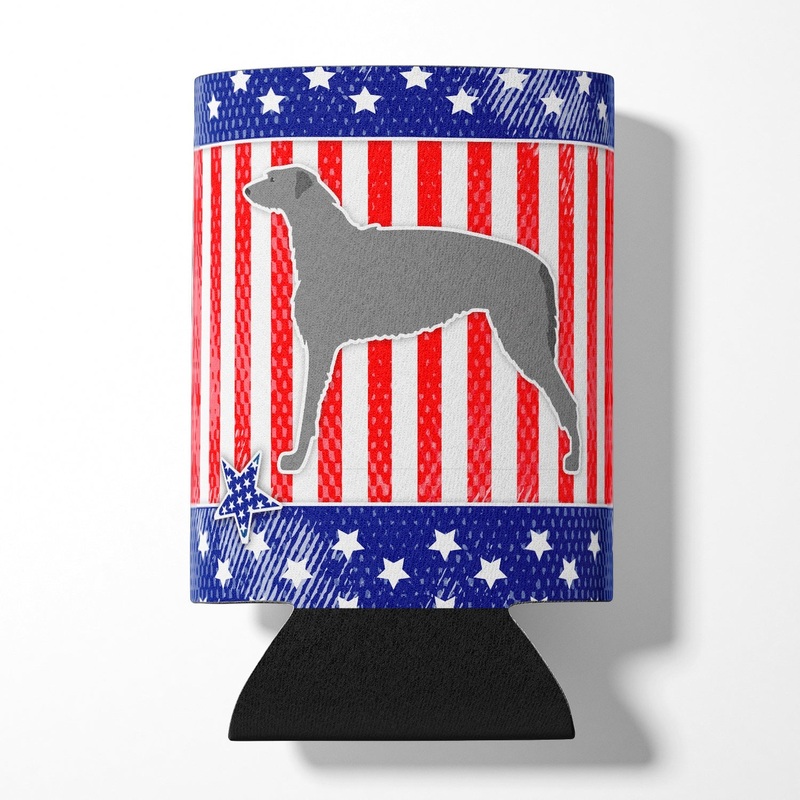 USA Patriotic Scottish Deerhound Can or Bottle Hugger BB3296CC