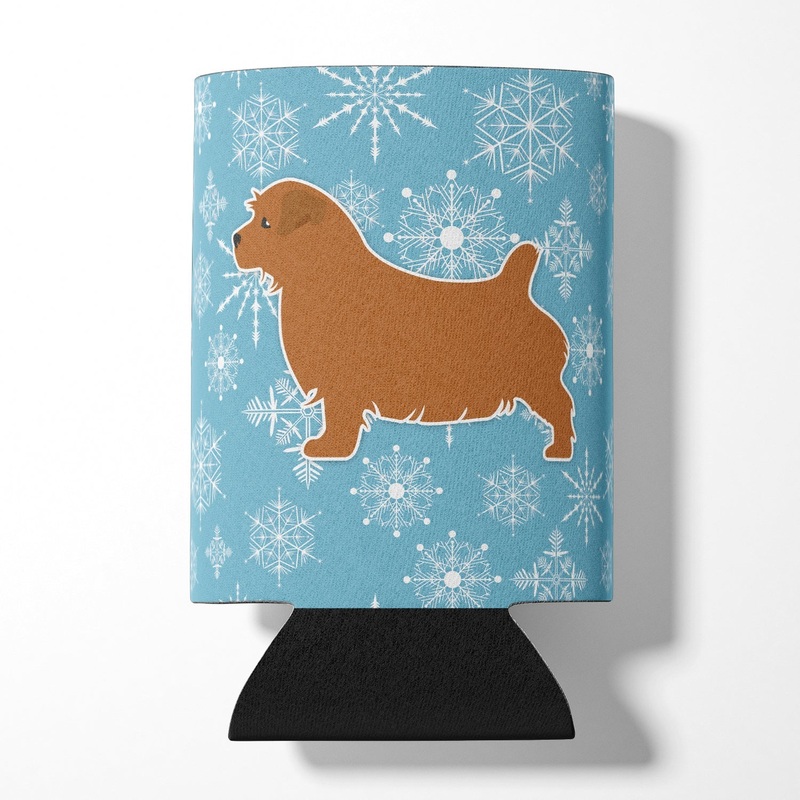 Winter Snowflake Norfolk Terrier Can or Bottle Hugger BB3509CC