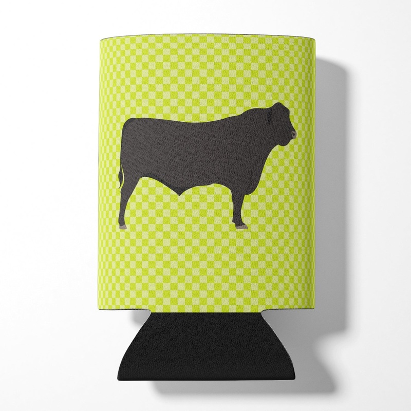 Black Angus Cow Green Can or Bottle Hugger BB7654CC