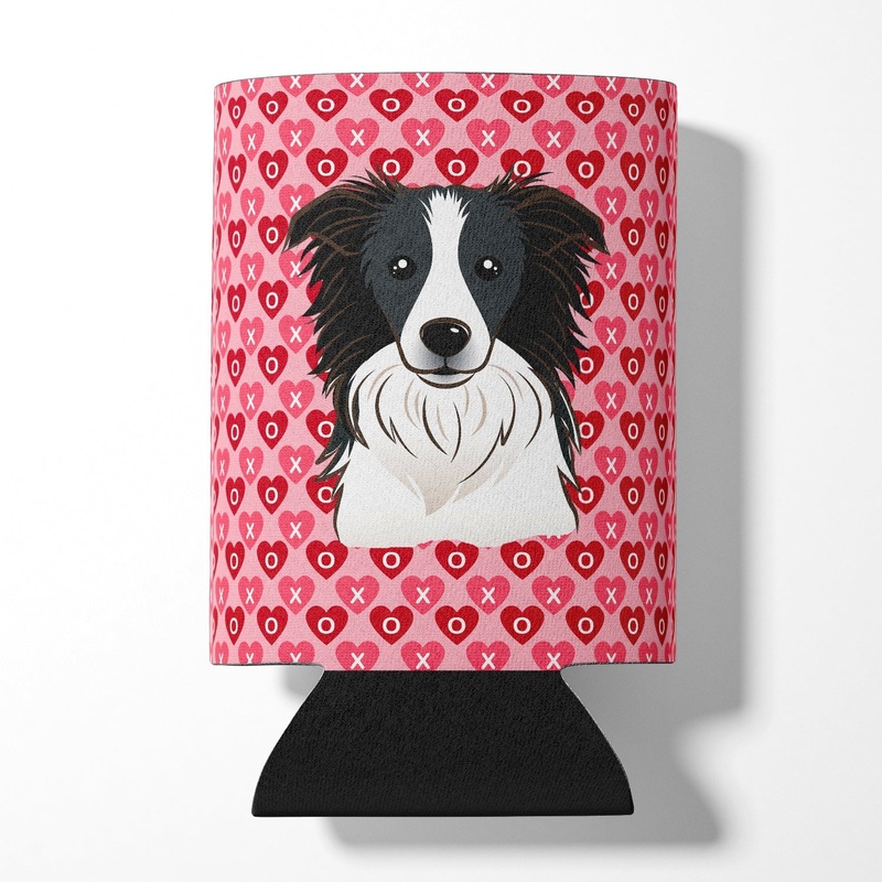 Border Collie Hearts Can or Bottle Hugger BB5311CC