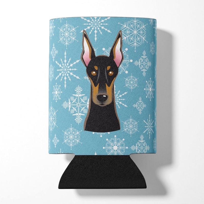Snowflake Doberman Can or Bottle Hugger BB1679CC