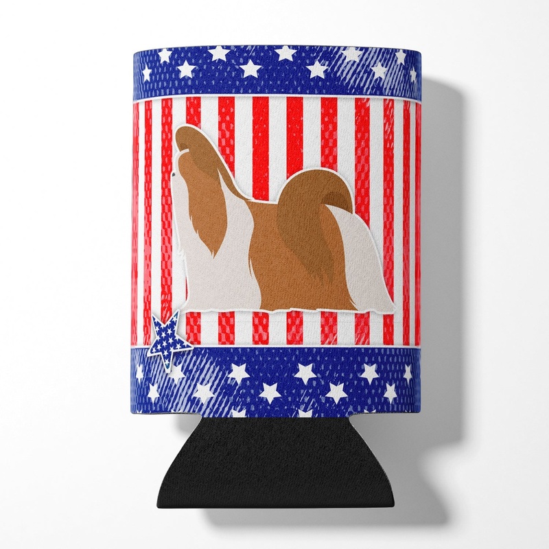 USA Patriotic Shih Tzu Can or Bottle Hugger BB3346CC