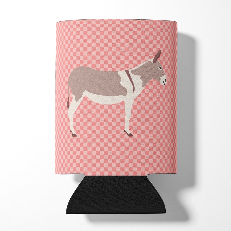 Australian Teamster Donkey Pink Check Can or Bottle Hugger BB7846CC