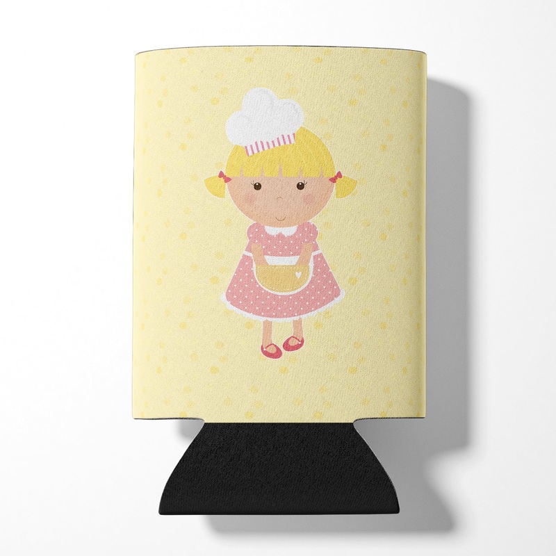 Blonde Baker on Yellow Can or Bottle Hugger BB7294CC