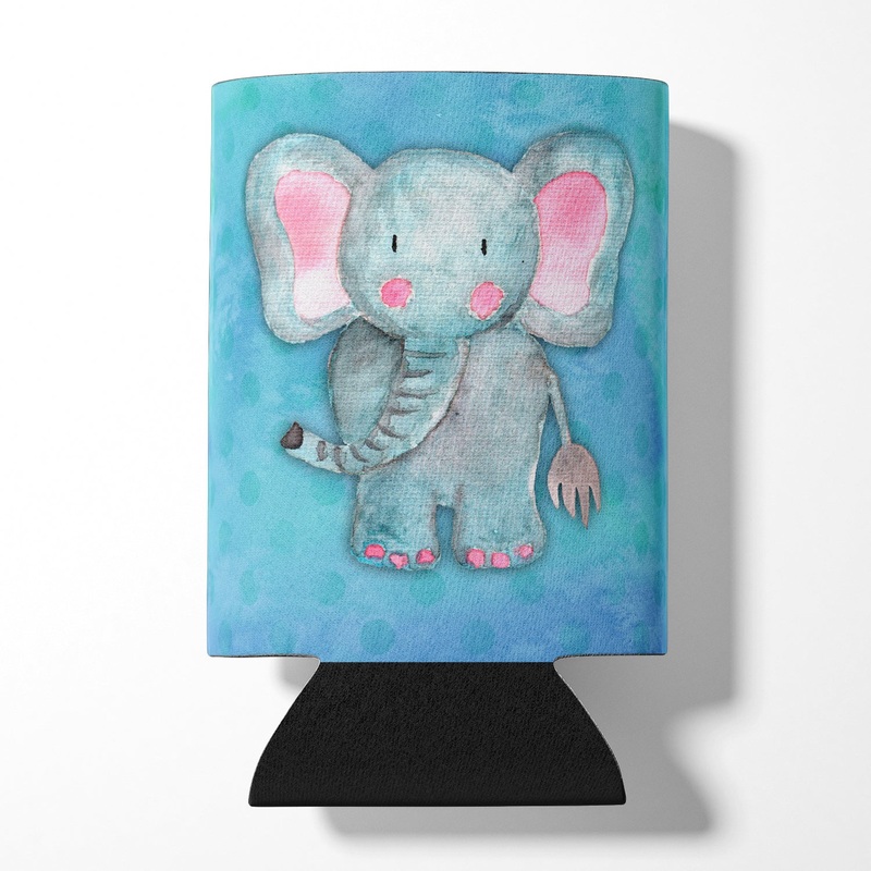 Blue Elepant Watercolor Can or Bottle Hugger BB7372CC