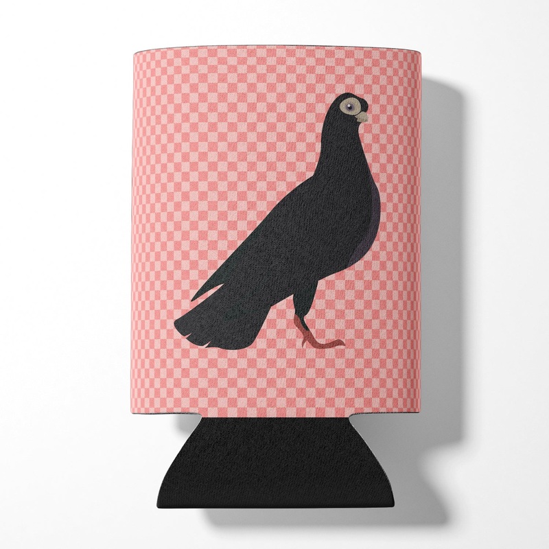 Budapest Highflyer Pigeon Pink Check Can or Bottle Hugger BB7947CC