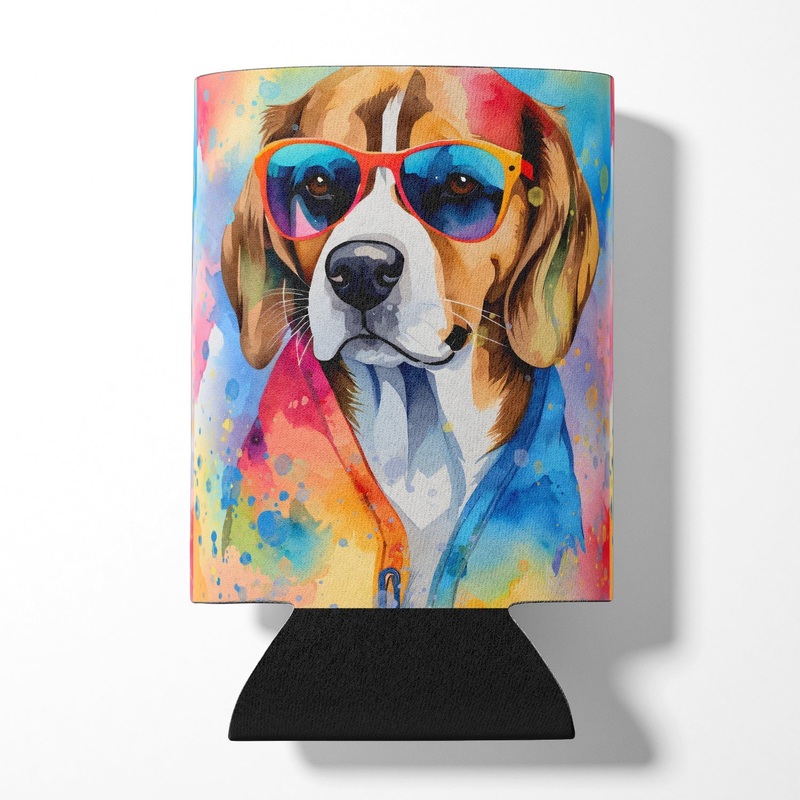 Beagle Hippie Dawg Can or Bottle Hugger